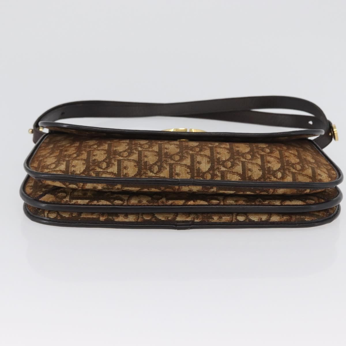 Christian Dior Trotter Shoulder Bag Canvas Brown Canvas Shoulder Bag Bag (Pre-Owned)