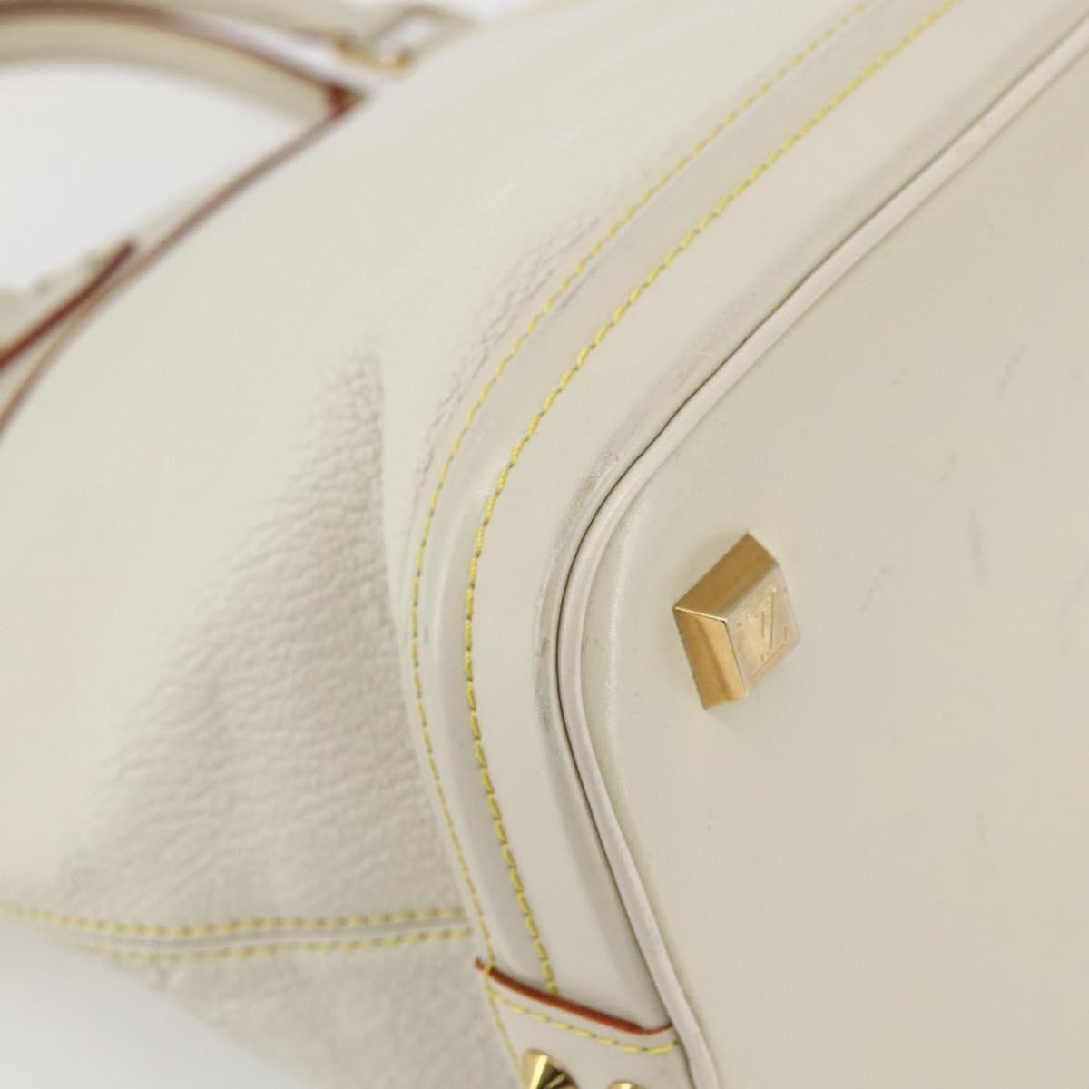 Louis Vuitton Suhali Lockit Handbag Leather White Leather Handbag