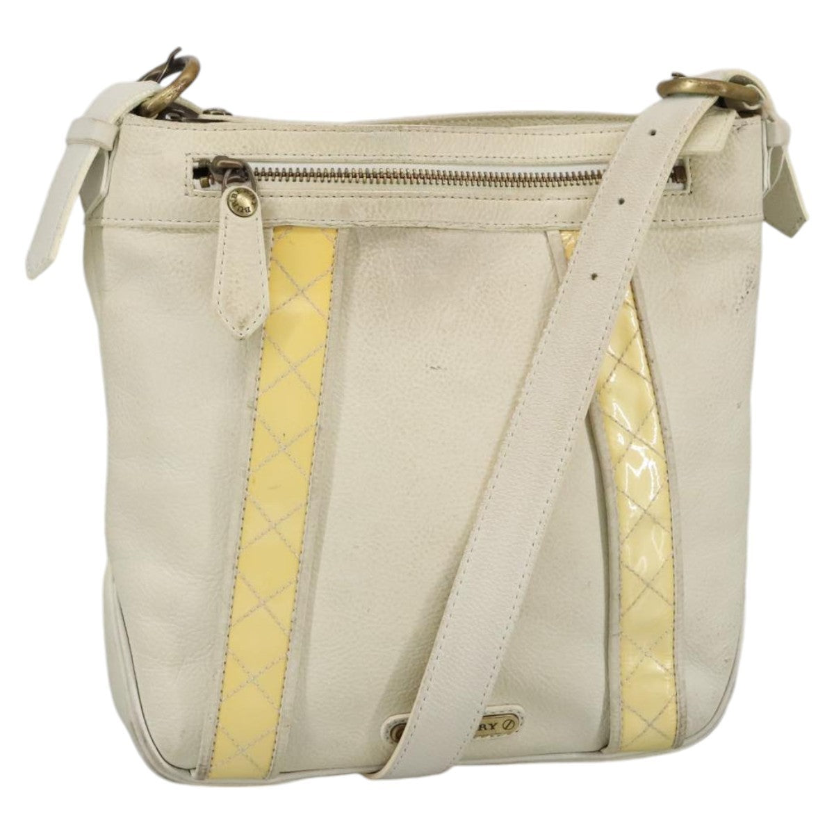 Burberry Vintage Shoulder Bag Leather White Leather Shoulder Bag