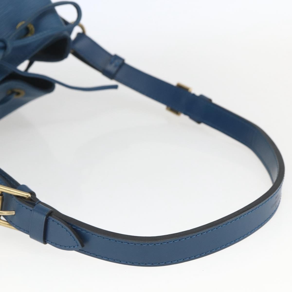 Louis Vuitton Petit Noe Handbag Epi Leather Blue Leather Shoulder Bag