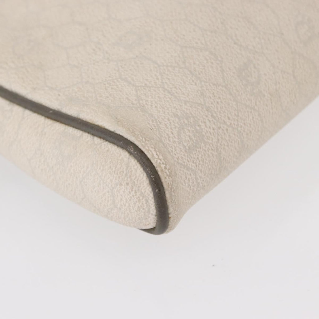 Christian Dior Vintage Honeycomb Shoulder Bag Canvas White Canvas Shoulder Bag Bag (Pre-Owned)