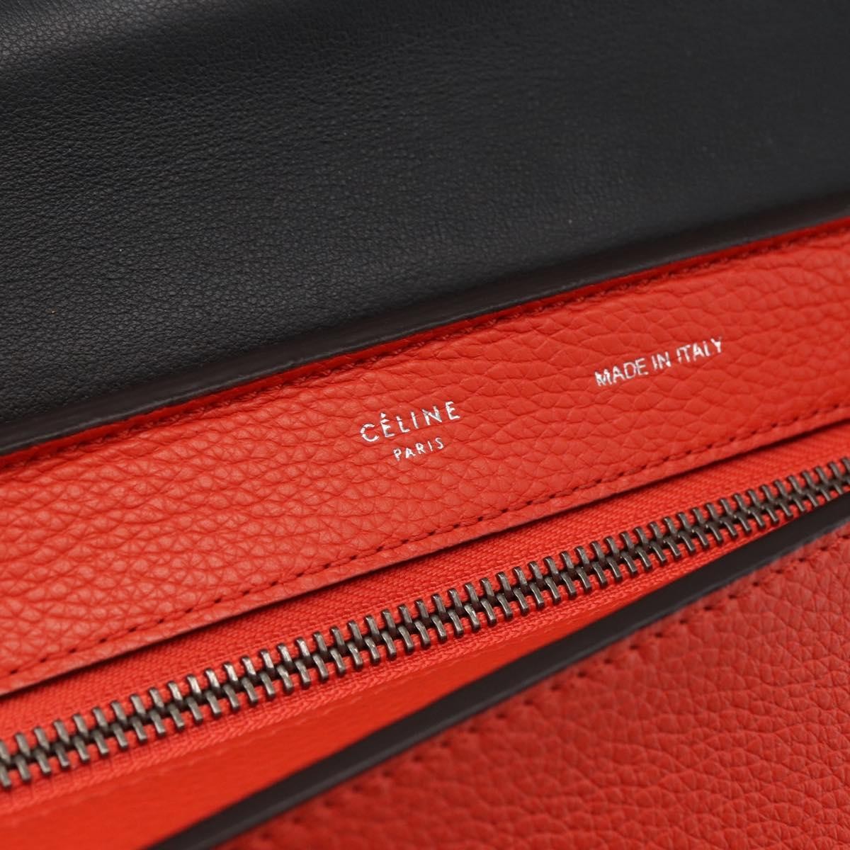 Celine Trapeze Bag Leather Red Leather Handbag