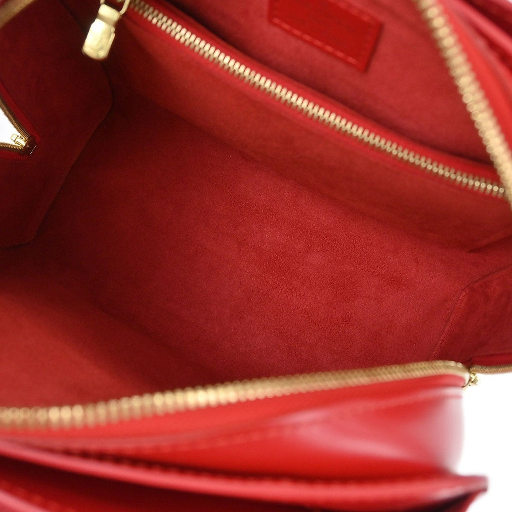 Louis Vuitton Pont Neuf Handbag Epi Leather Red Leather Handbag