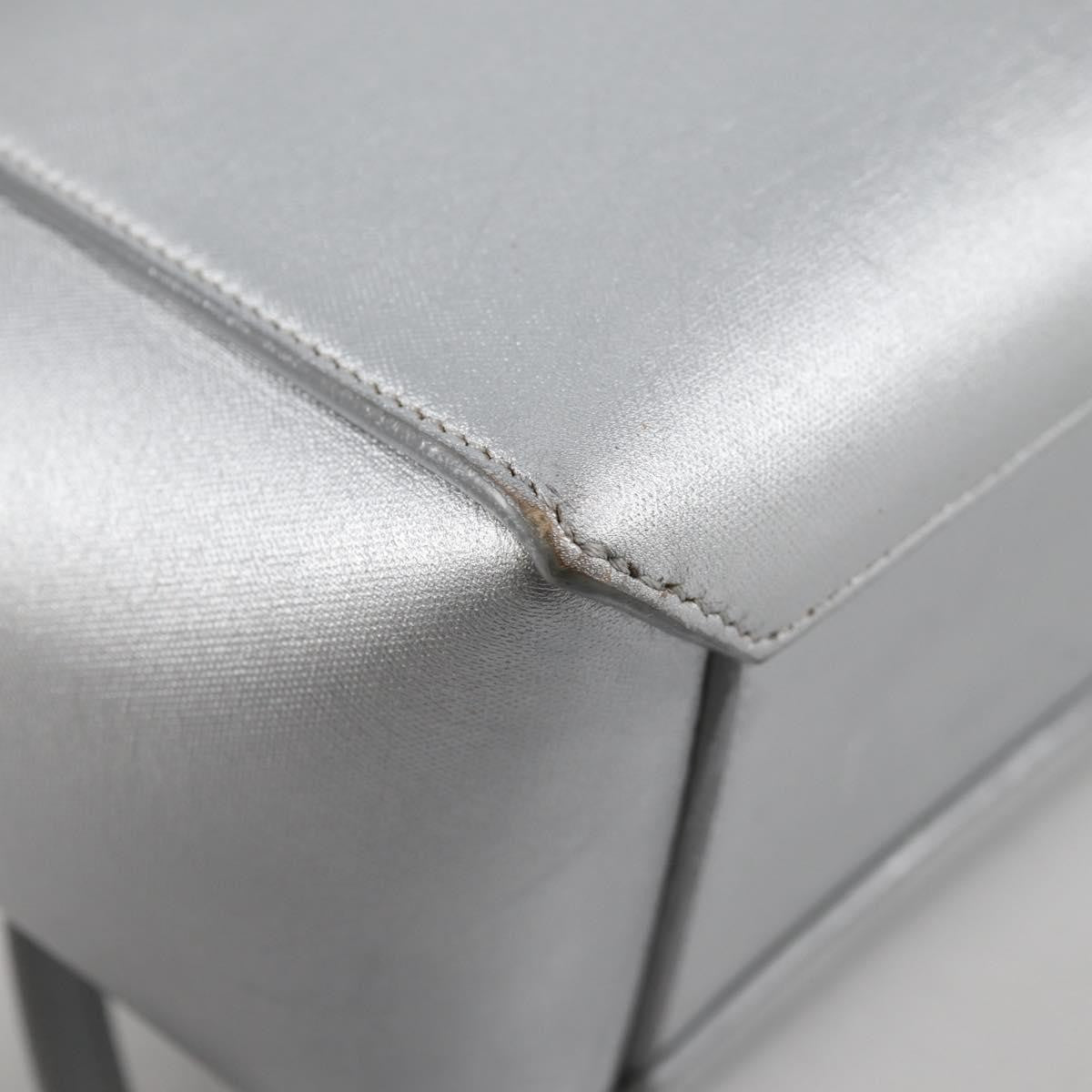 Celine Belt Bag Textured Leather Silver Leather Handbag
