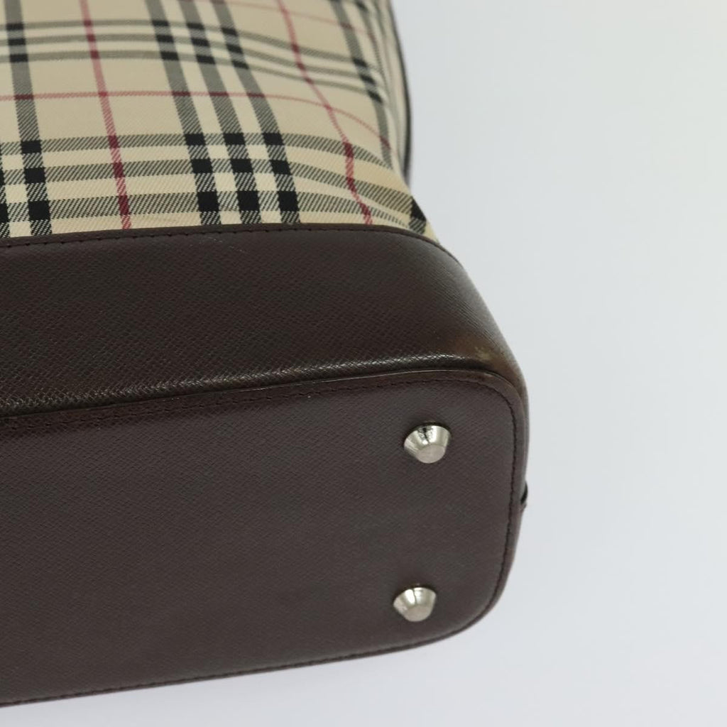 Burberry Nova Check Tote Canvas And Leather Beige Canvas Tote Bag