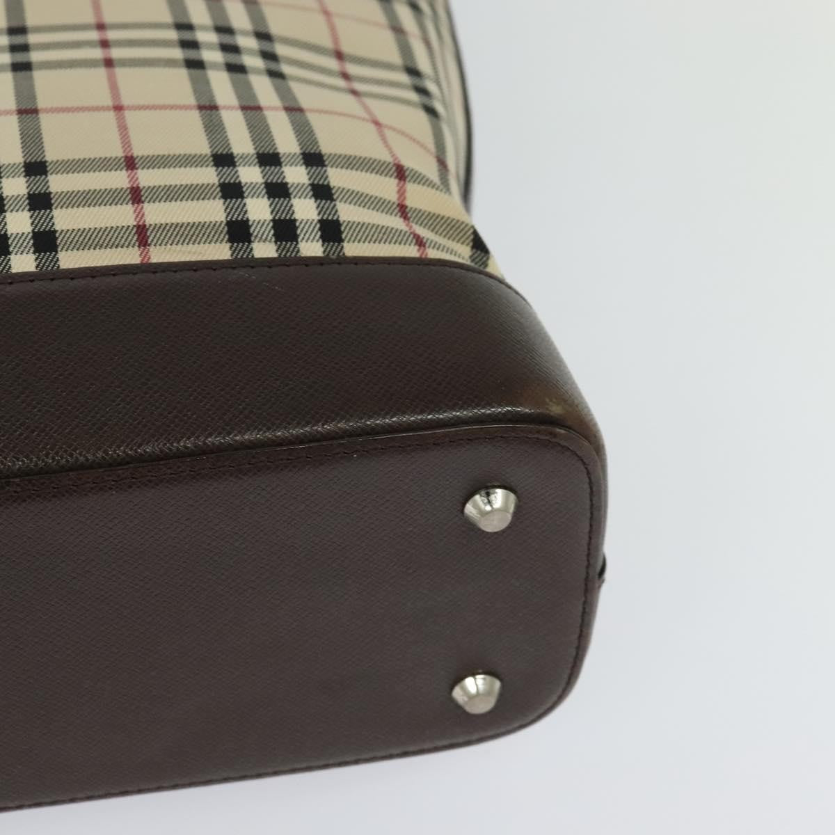 Burberry Nova Check Tote Canvas And Leather Beige Canvas Tote Bag