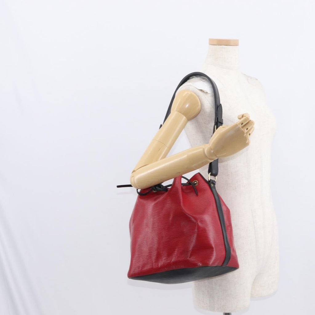 Louis Vuitton Bicolor Petit Noe Handbag Epi Leather Red Leather Shoulder Bag