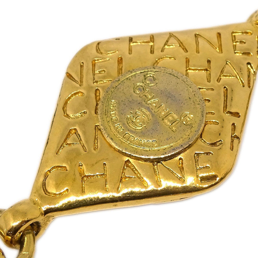 Chanel Mademoiselle Pendant Necklace Gold-Plated Gold Gold_Plated Necklace Jewelry