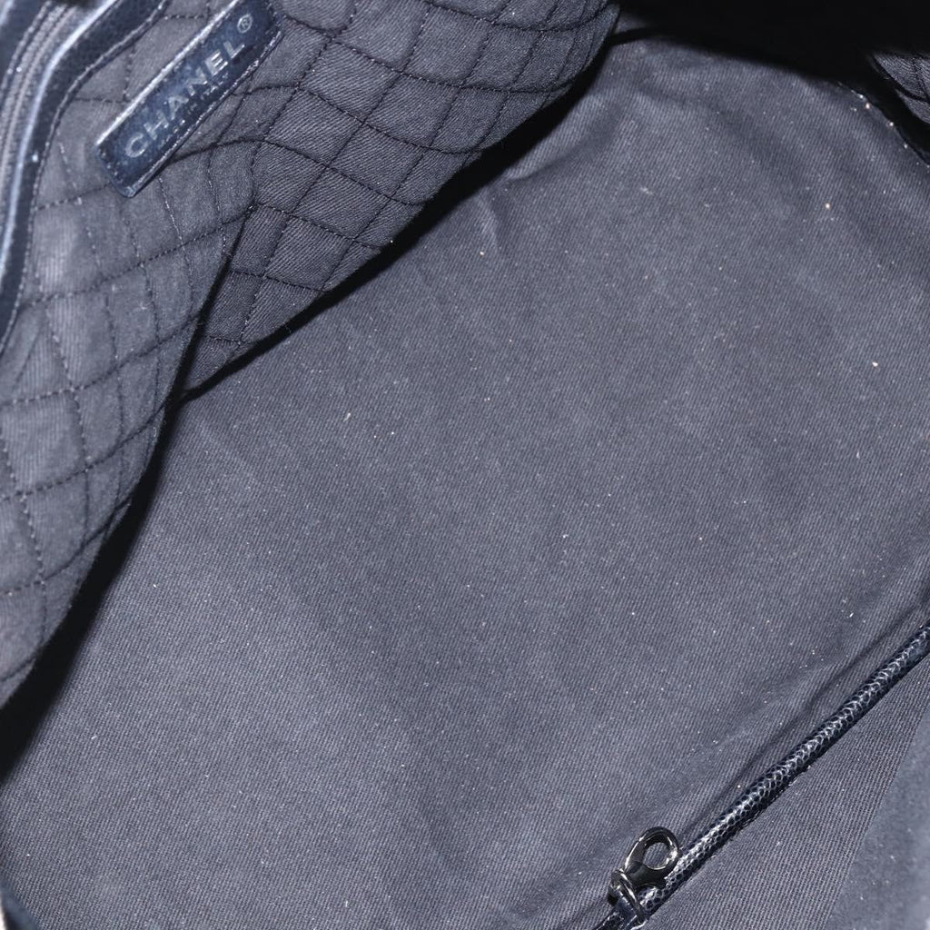 Chanel Optic Coco Bowler Bag Printed Coated Canvas With Caviar Black Pvc Travel Bag Bag