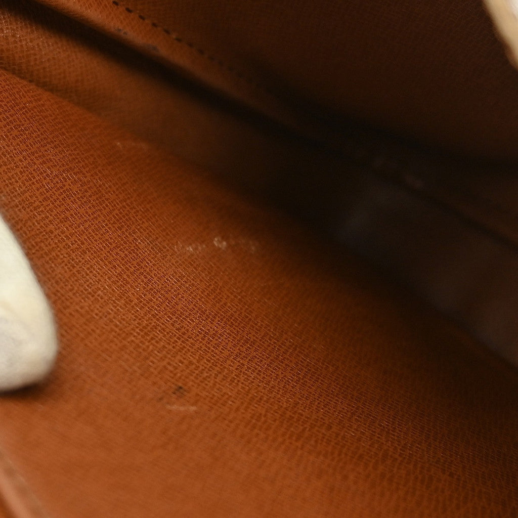 Louis Vuitton Cartouchiere Handbag Monogram Canvas Brown Canvas Shoulder Bag