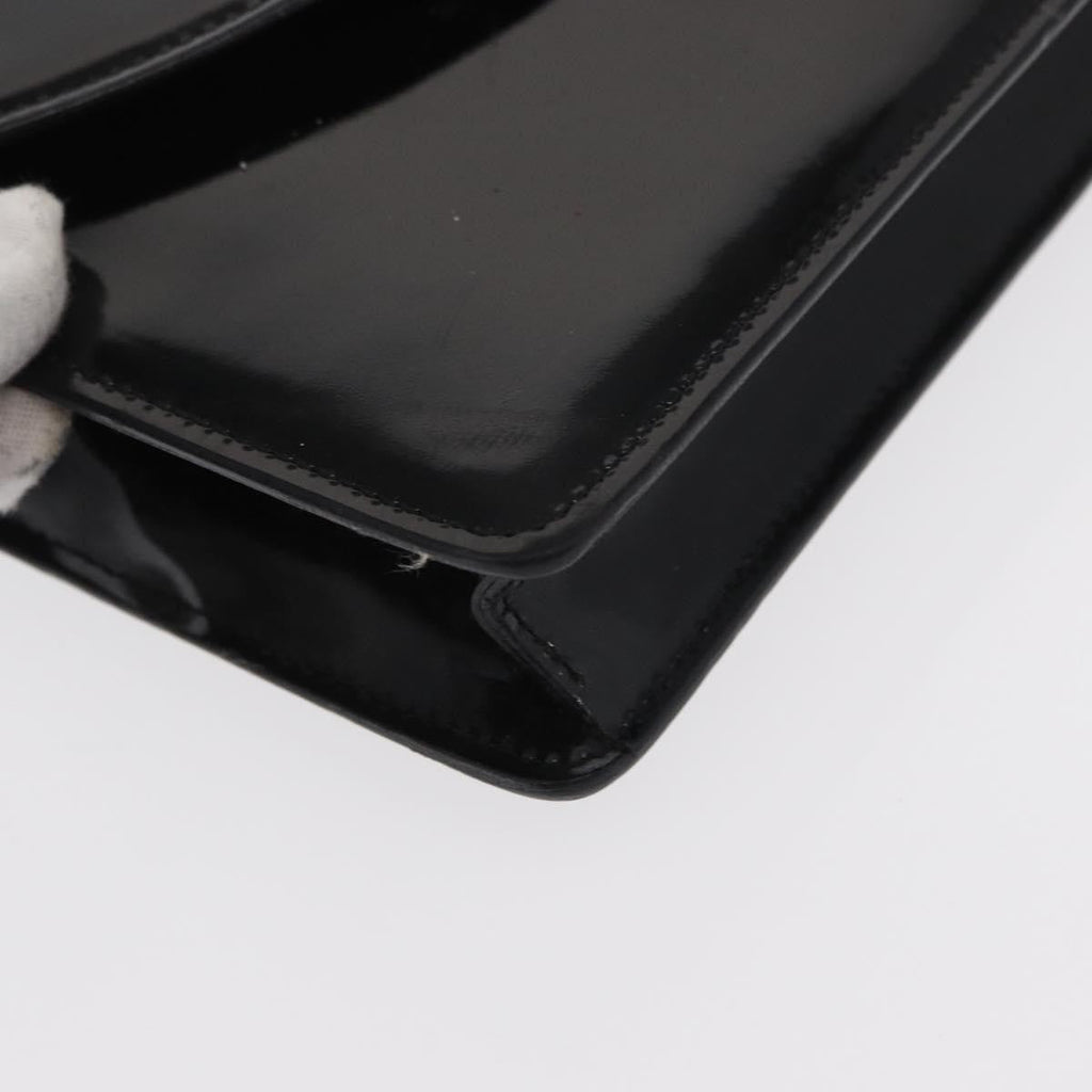 Celine Clutch Bag Enamel Black Patent_Leather Clutche & Pouche Bag
