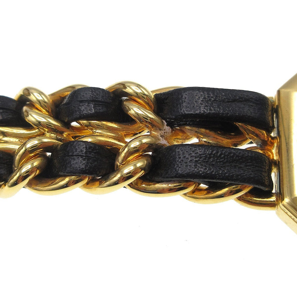 Chanel Premiere Rock Quartz Watch Plated Metal And Leather Watch