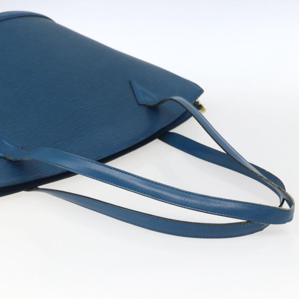 Louis Vuitton Saint Jacques Handbag Epi Leather Blue Leather Shoulder Bag