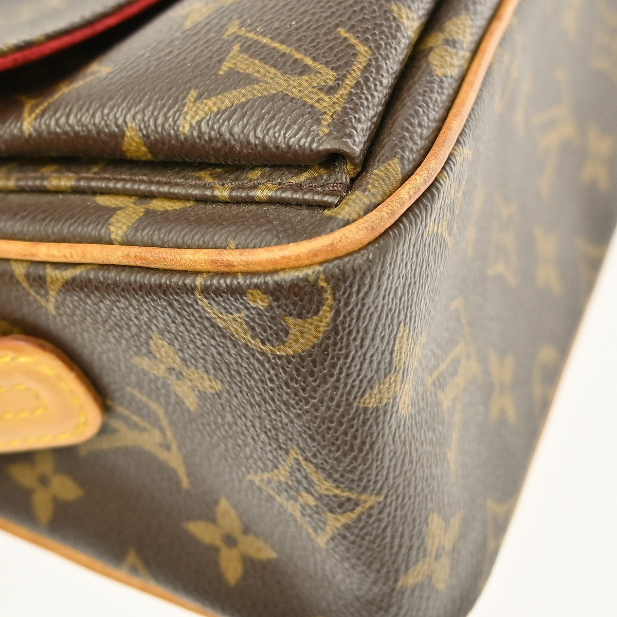 Louis Vuitton Viva Cite Handbag Monogram Canvas Brown Canvas Shoulder Bag