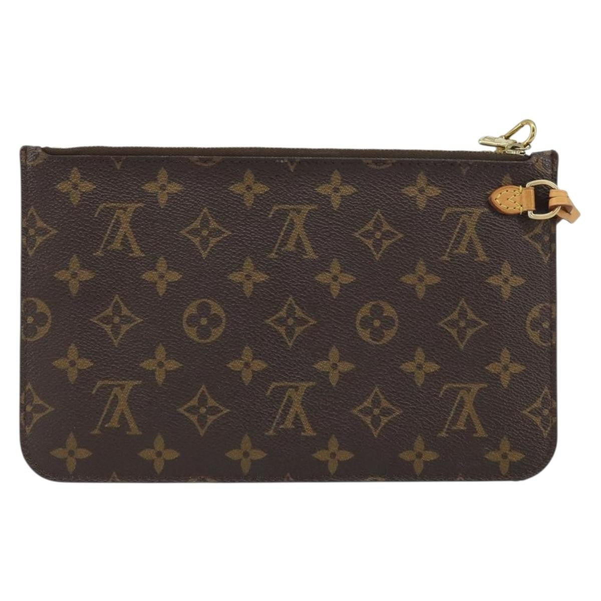 Louis Vuitton Neverfull Pochette Monogram Canvas Brown Canvas Clutche & Pouche Bag