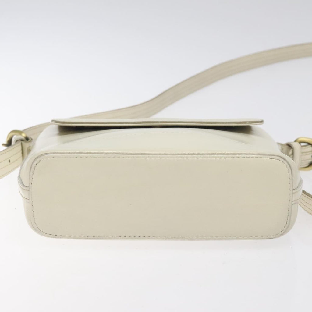 Burberry Flap Shoulder Bag Leather White Leather Shoulder Bag