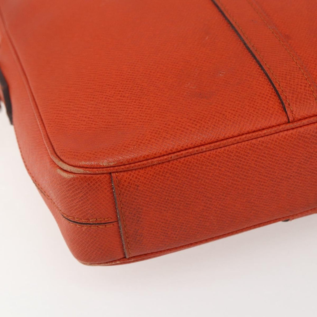 Louis Vuitton Porte-Documents Voyage Briefcase Taiga Leather Orange Leather Briefcase Bag