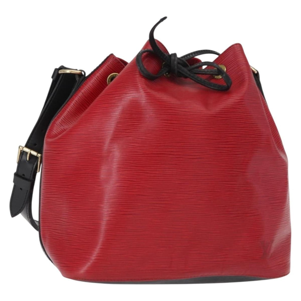 Louis Vuitton Bicolor Petit Noe Handbag Epi Leather Red Leather Shoulder Bag