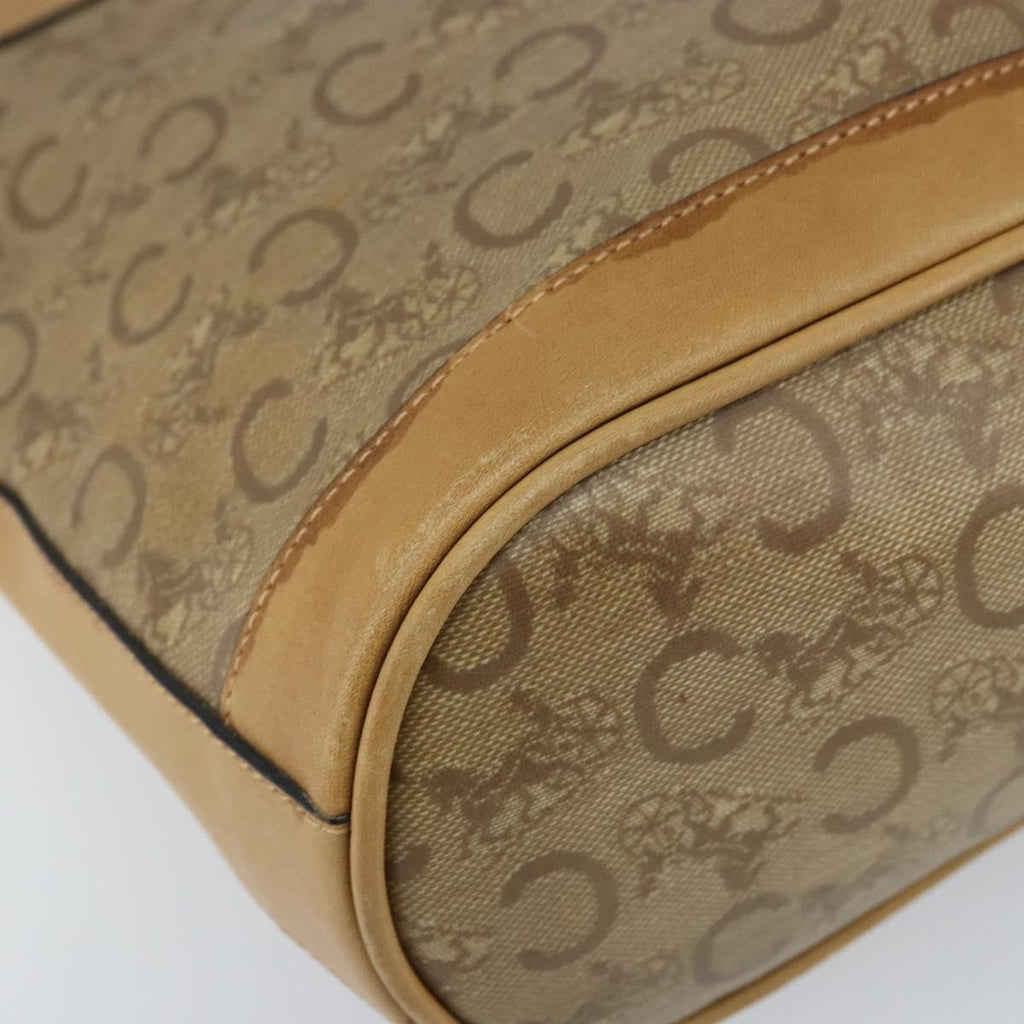 Celine C Sulky Shoulder Bag Canvas And Leather Beige Canvas Shoulder Bag Bag