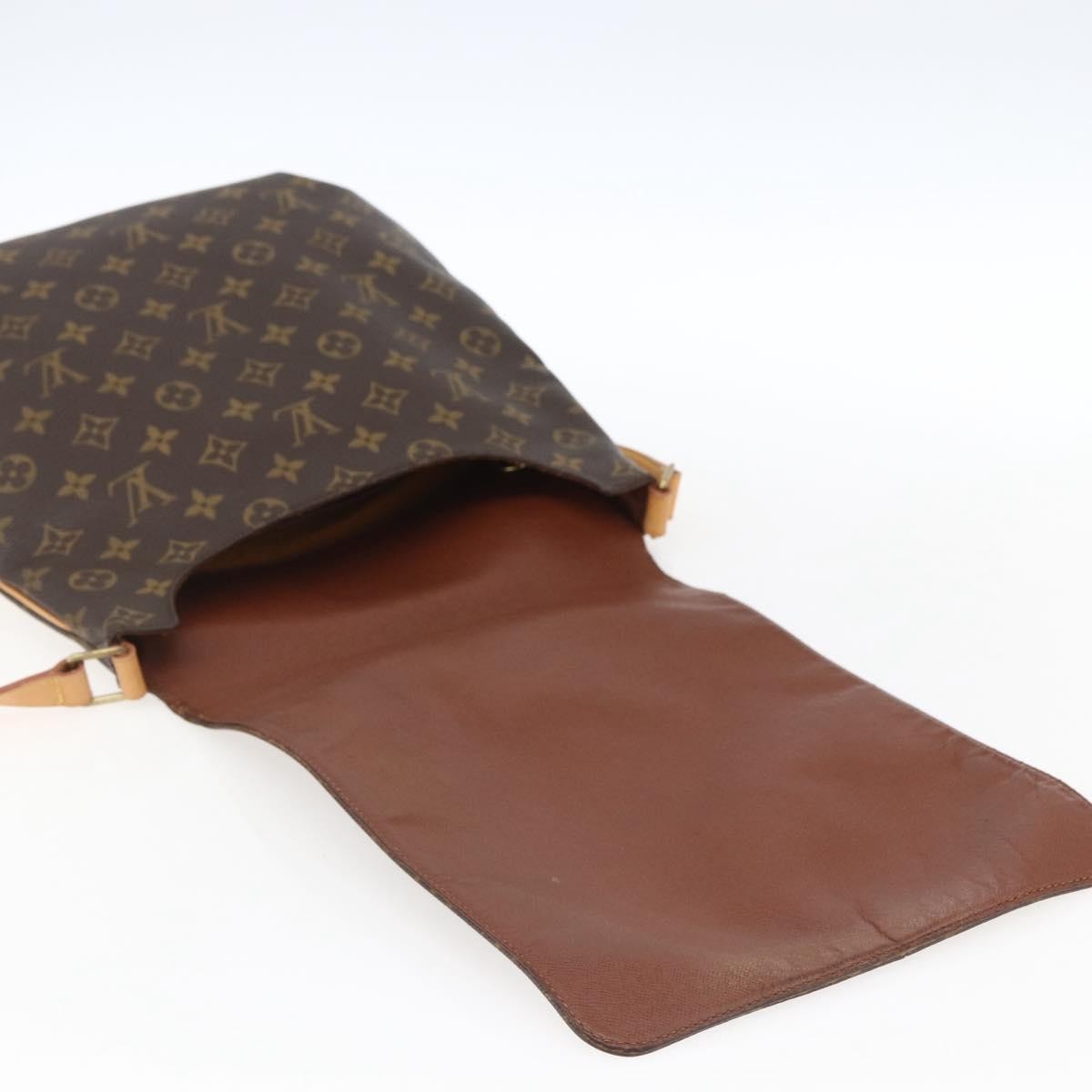 Louis Vuitton Musette Handbag Monogram Canvas Brown Canvas Shoulder Bag