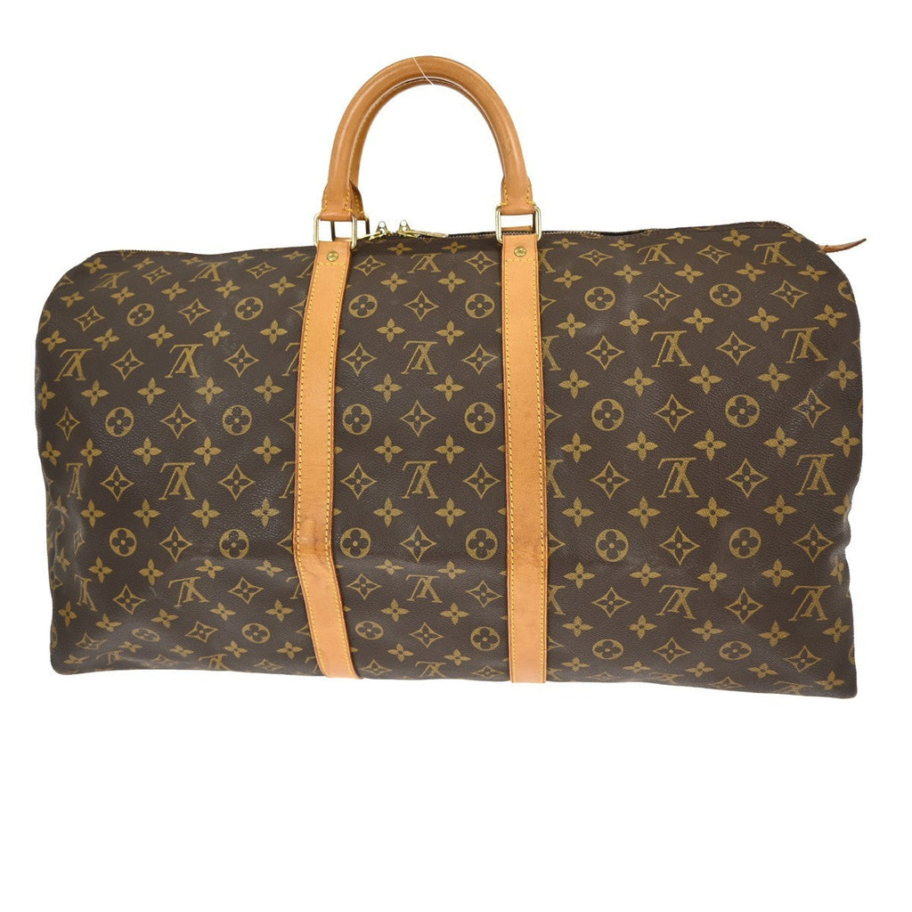 Louis Vuitton Keepall Bag Monogram Canvas Brown Canvas Travel Bag