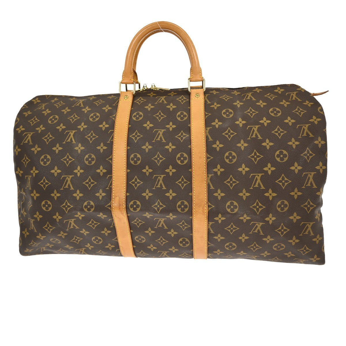 Louis Vuitton Keepall Bag Monogram Canvas Brown Canvas Travel Bag