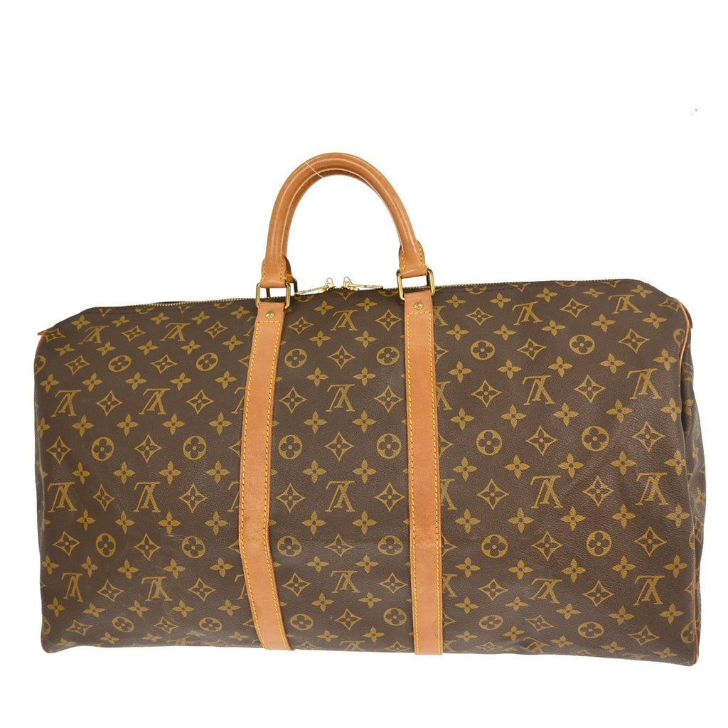 Louis Vuitton Keepall Bag Monogram Canvas Brown Canvas Travel Bag