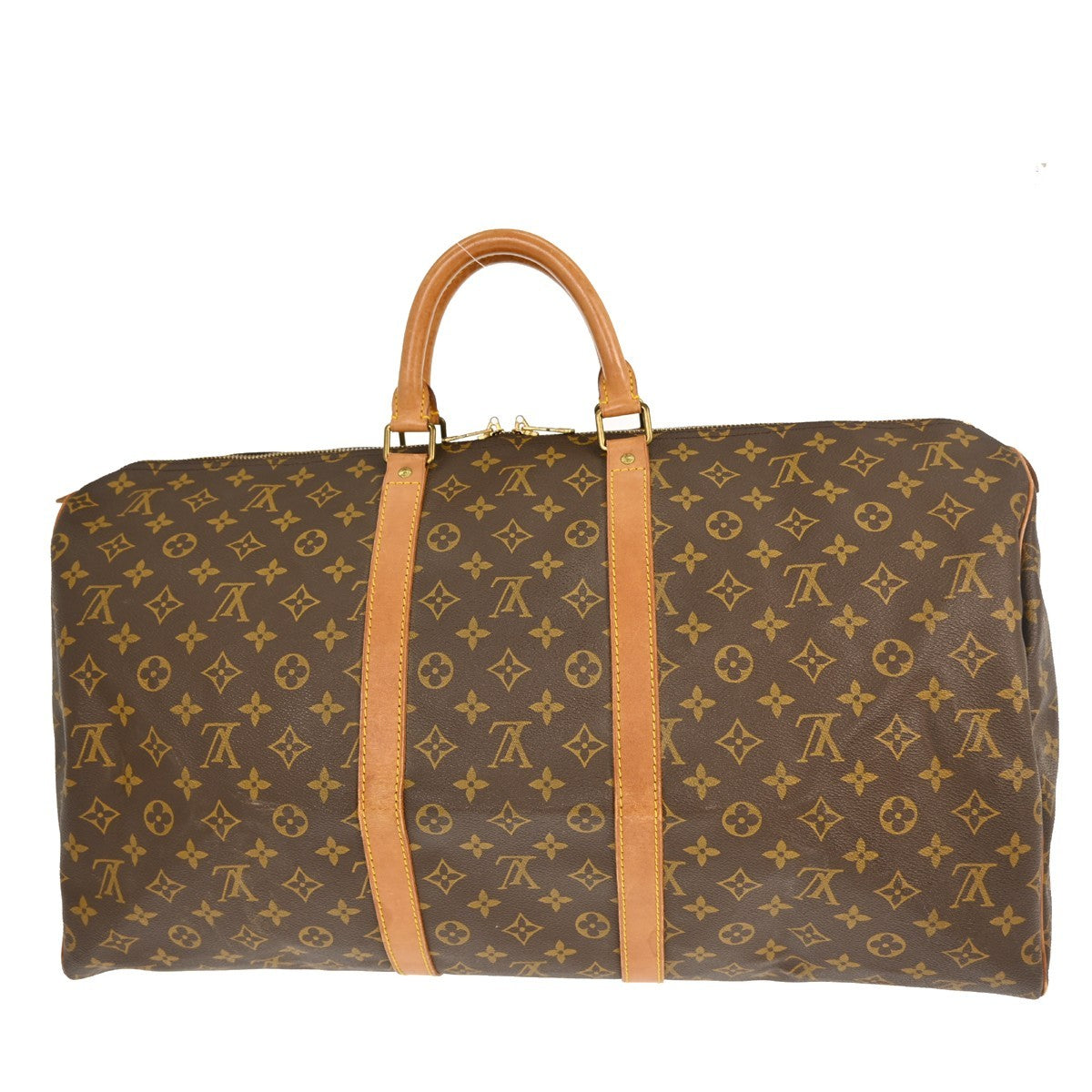 Louis Vuitton Keepall Bag Monogram Canvas Brown Canvas Travel Bag