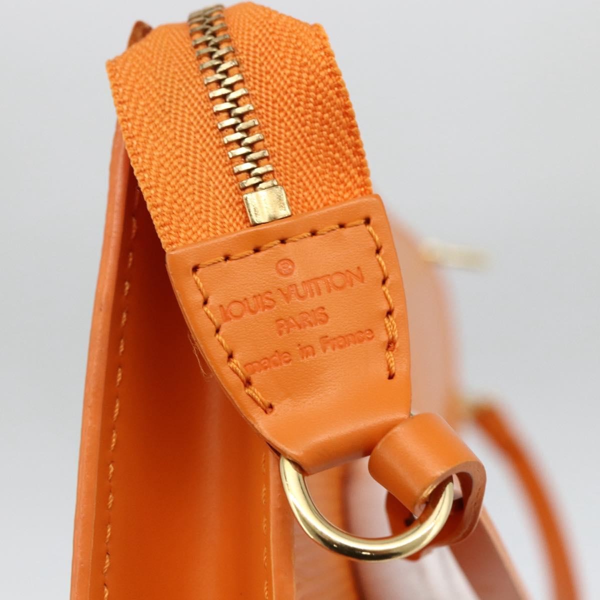 Louis Vuitton Pochette Accessoires Epi Leather Orange Leather Clutche & Pouche Bag
