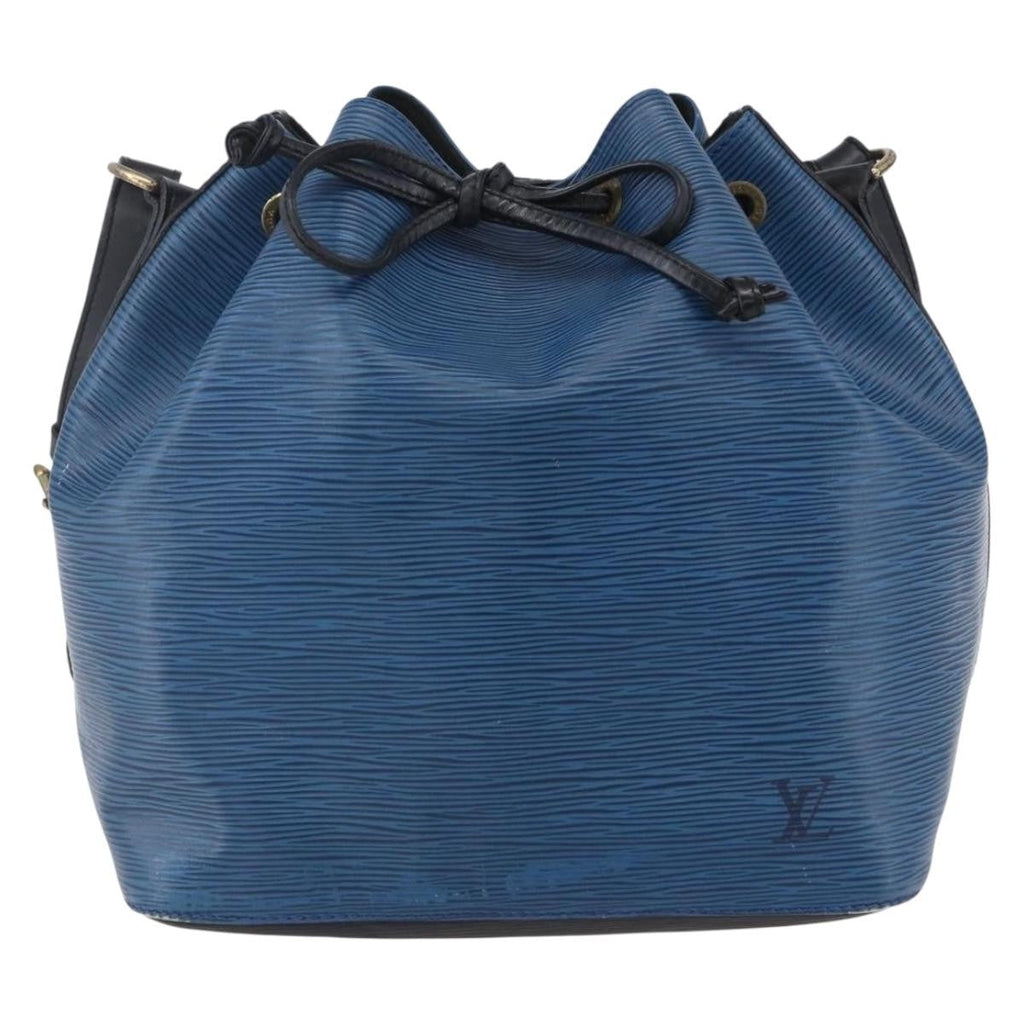 Louis Vuitton Petit Noe Handbag Epi Leather Blue Leather Shoulder Bag