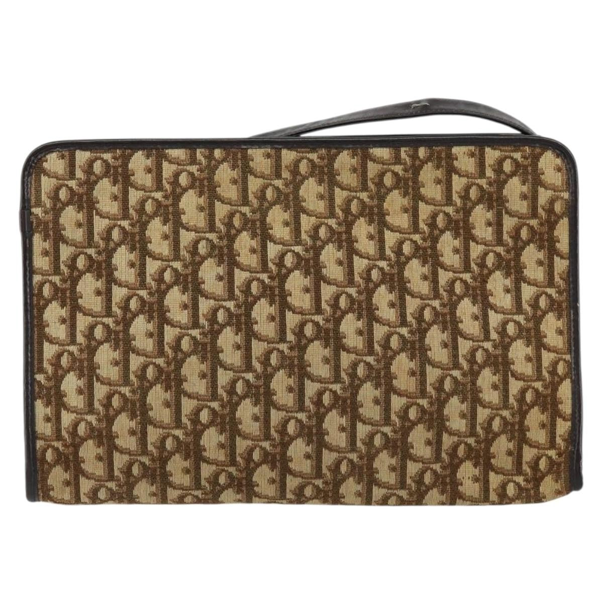 Christian Dior Trotter Shoulder Bag Canvas Beige Canvas Shoulder Bag Bag (Pre-Owned)