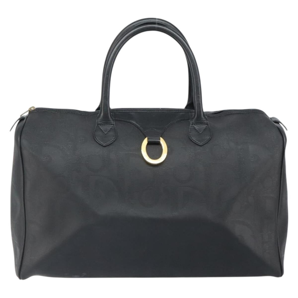 Christian Dior Vintage Trotter Boston Bag Canvas Black Canvas Travel Bag Bag (Pre-Owned)
