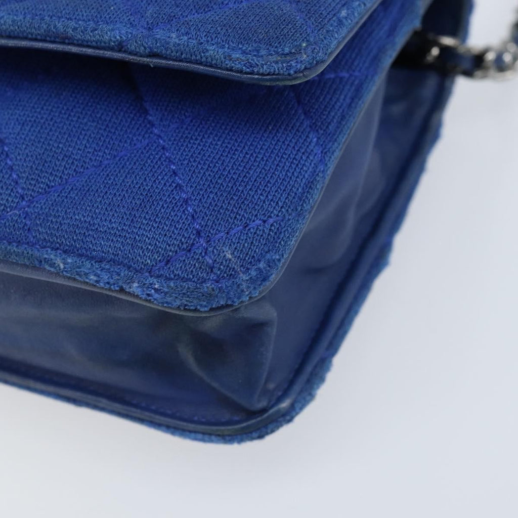 Chanel Wallet On Chain Canvas Navy Canvas Shoulder Bag Bag