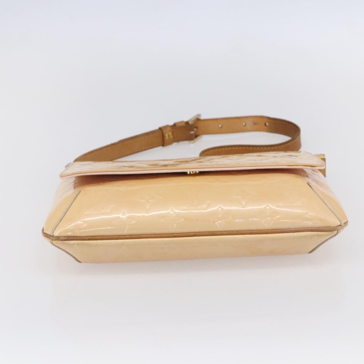 Louis Vuitton Thompson Street Handbag Monogram Vernis Beige Patent_Leather Shoulder Bag
