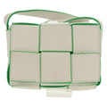 Bottega Veneta Cassette Crossbody Bag Maxi Intrecciato Leather White Leather Shoulder Bag Bag