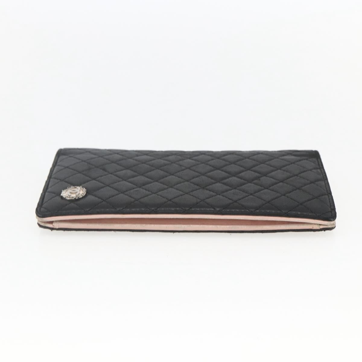 Chanel Vintage Cc Bifold Wallet Leather Black Leather Wallets Accessory