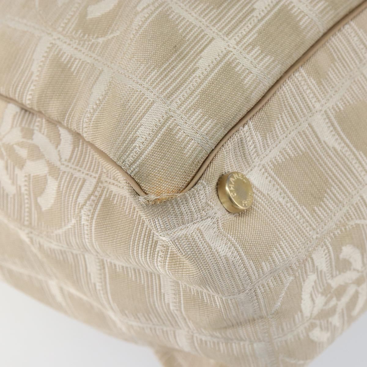 Chanel Travel Line Tote Nylon Beige Nylon Tote Bag Bag