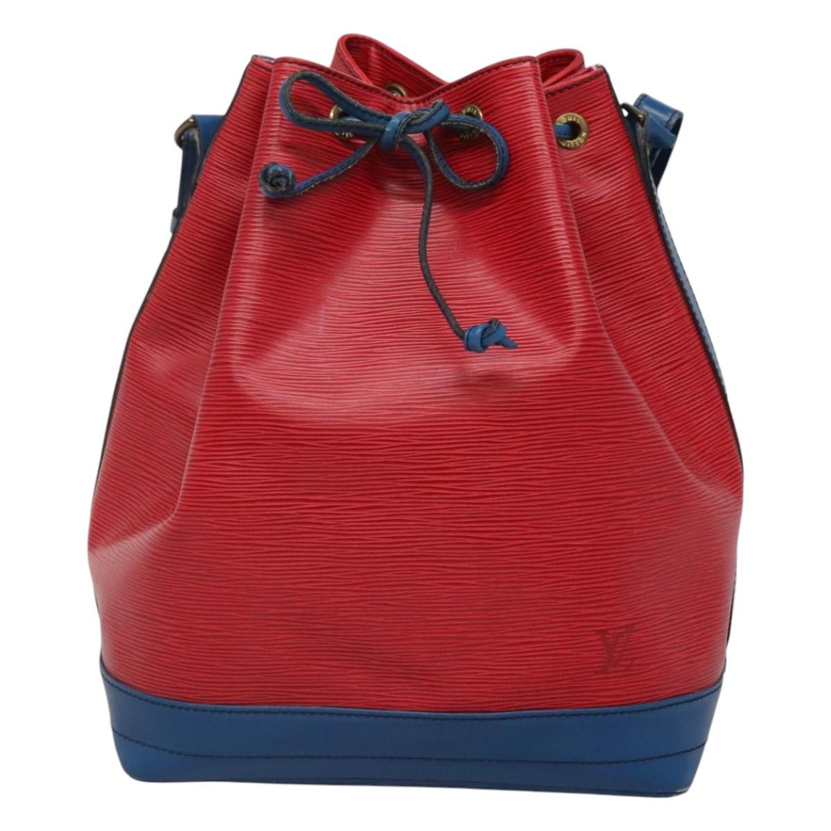 Louis Vuitton Bicolor Noe Handbag Epi Leather Red Leather Bag