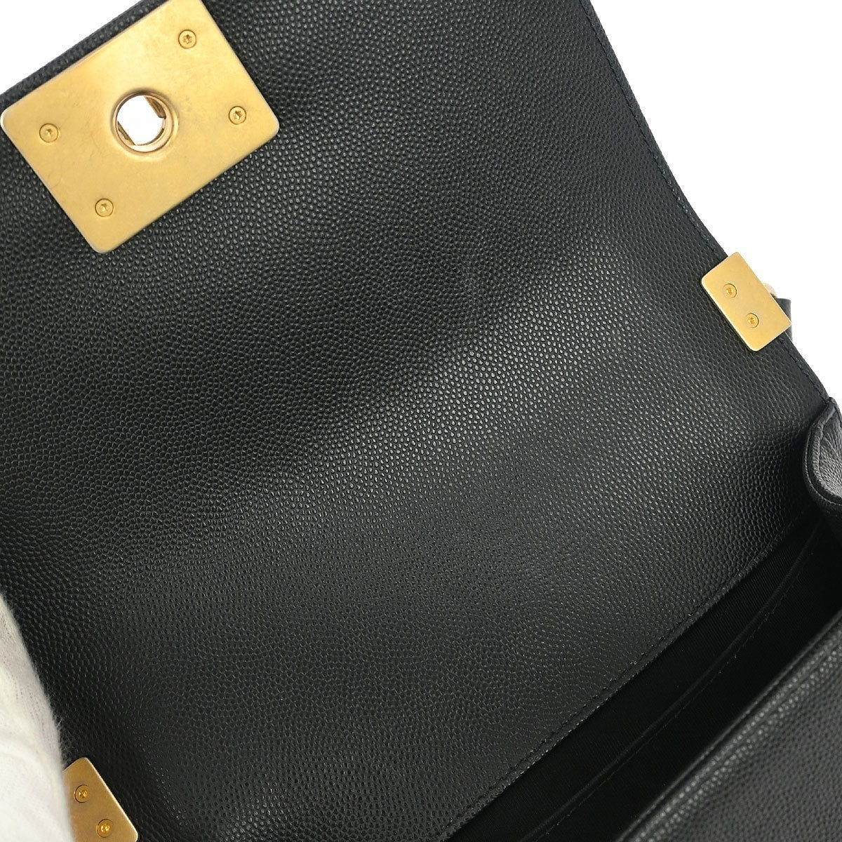 Chanel Boy Flap Bag Quilted Caviar Black Leather Shoulder Bag Bag