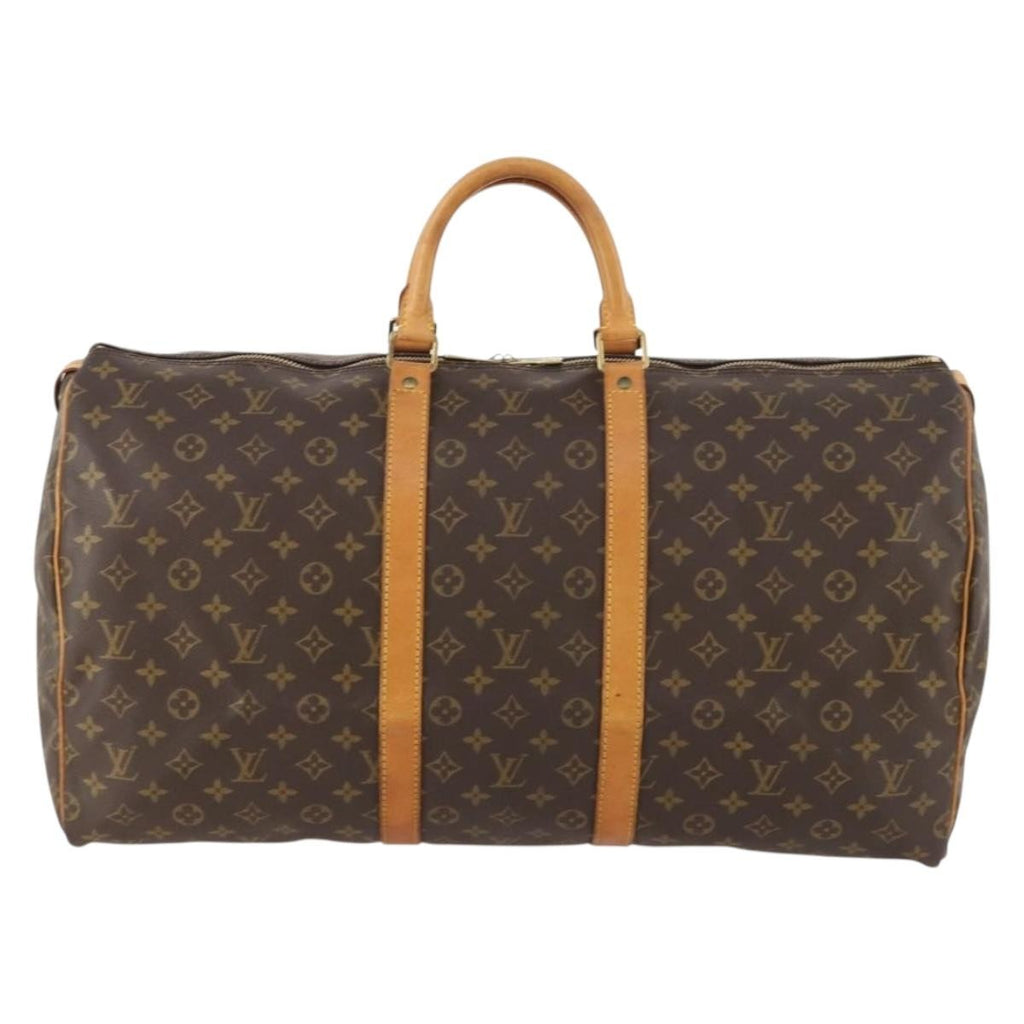 Louis Vuitton Keepall Bag Monogram Canvas Brown Canvas Travel Bag