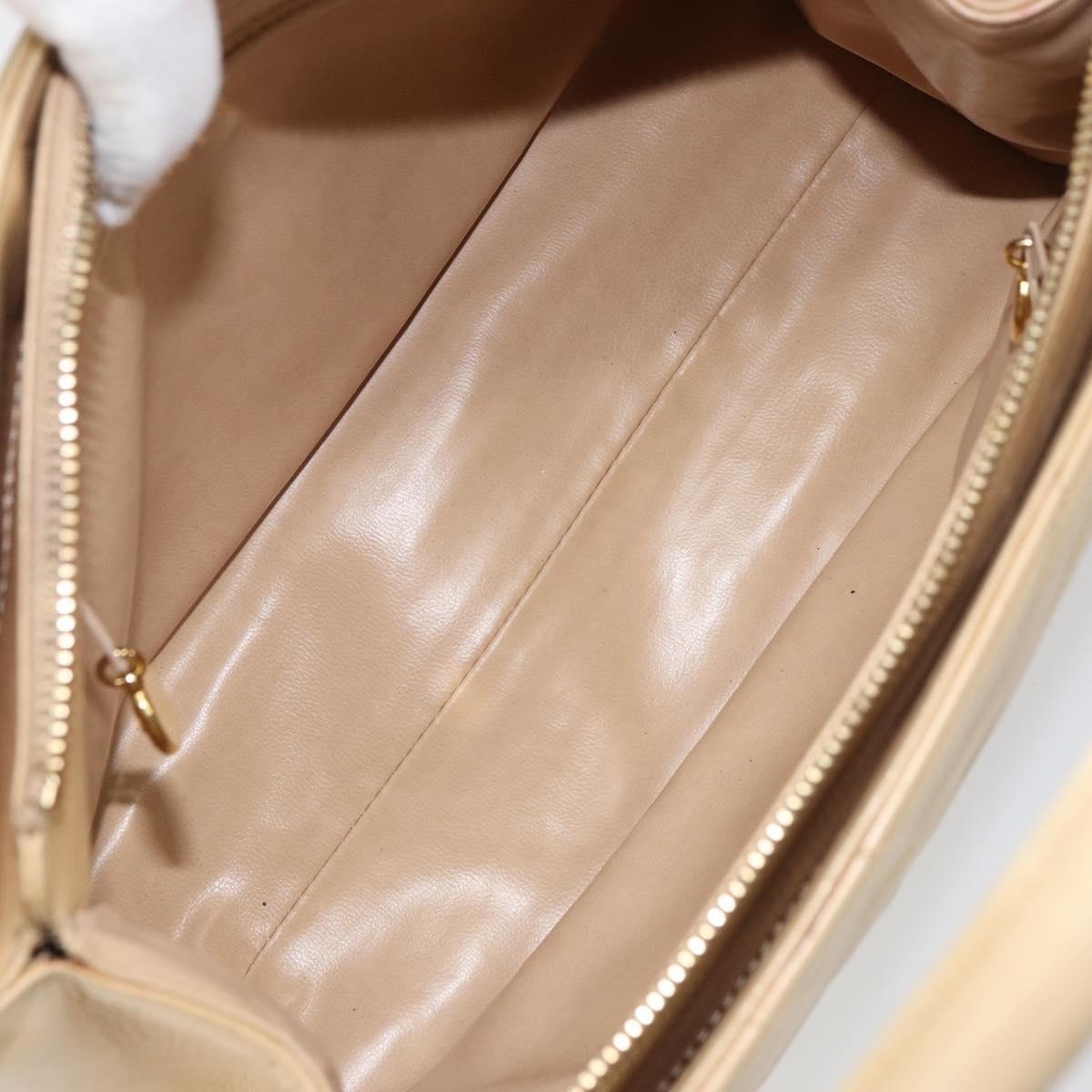 Chanel Vintage Convertible Tote Chevron Lambskin Beige Leather Tote Bag Bag