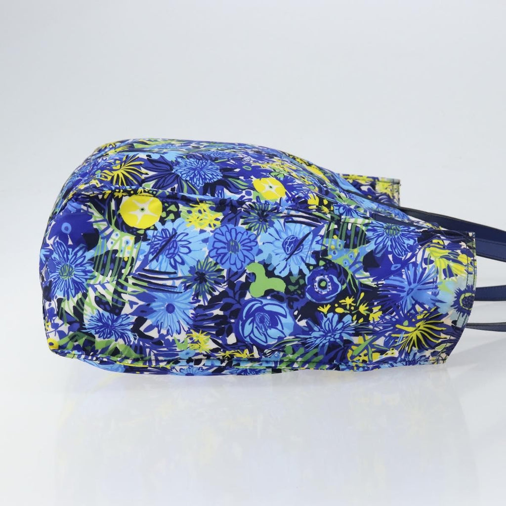 Prada Floreal Tote Printed Tessuto Blue Nylon Tote Bag Bag