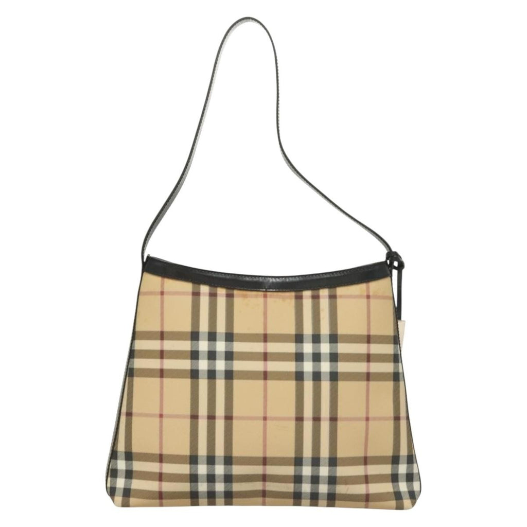 Burberry Shoulder Bag Nova Check Canvas Beige Pvc Bag
