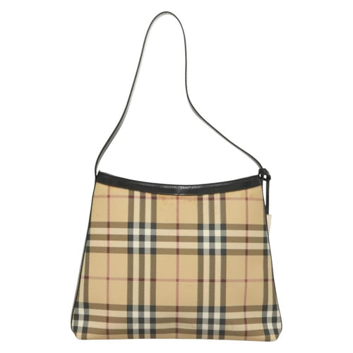 Burberry Shoulder Bag Nova Check Canvas Beige Pvc Bag