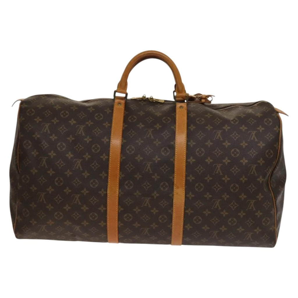 Louis Vuitton Keepall Bag Monogram Canvas Brown Canvas Travel Bag