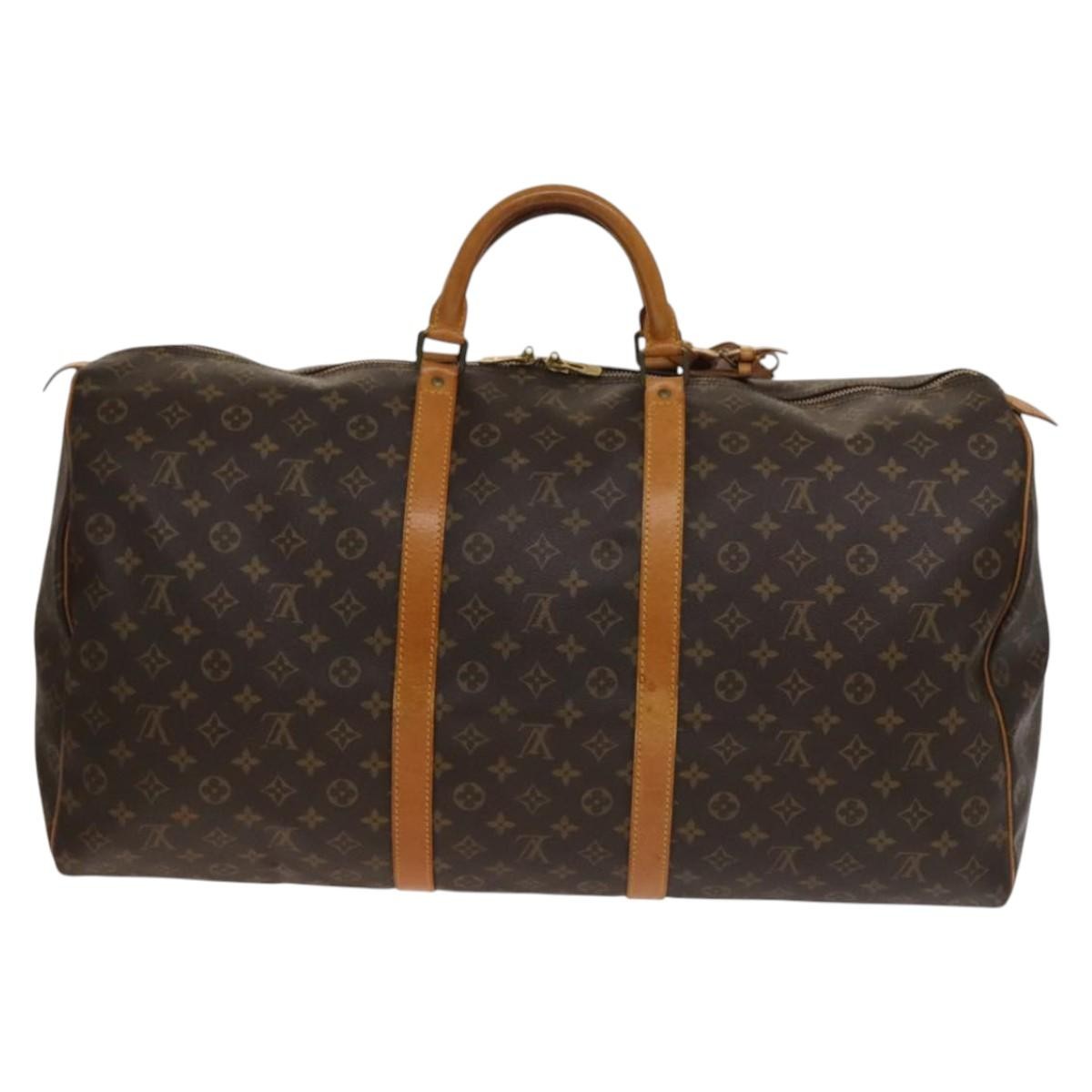 Louis Vuitton Keepall Bag Monogram Canvas Brown Canvas Travel Bag