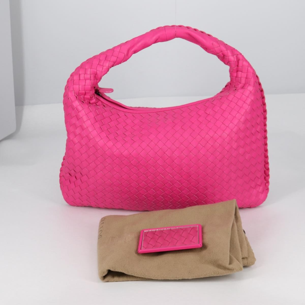 Bottega Veneta Veneta Hobo Intrecciato Nappa Pink Leather Bag