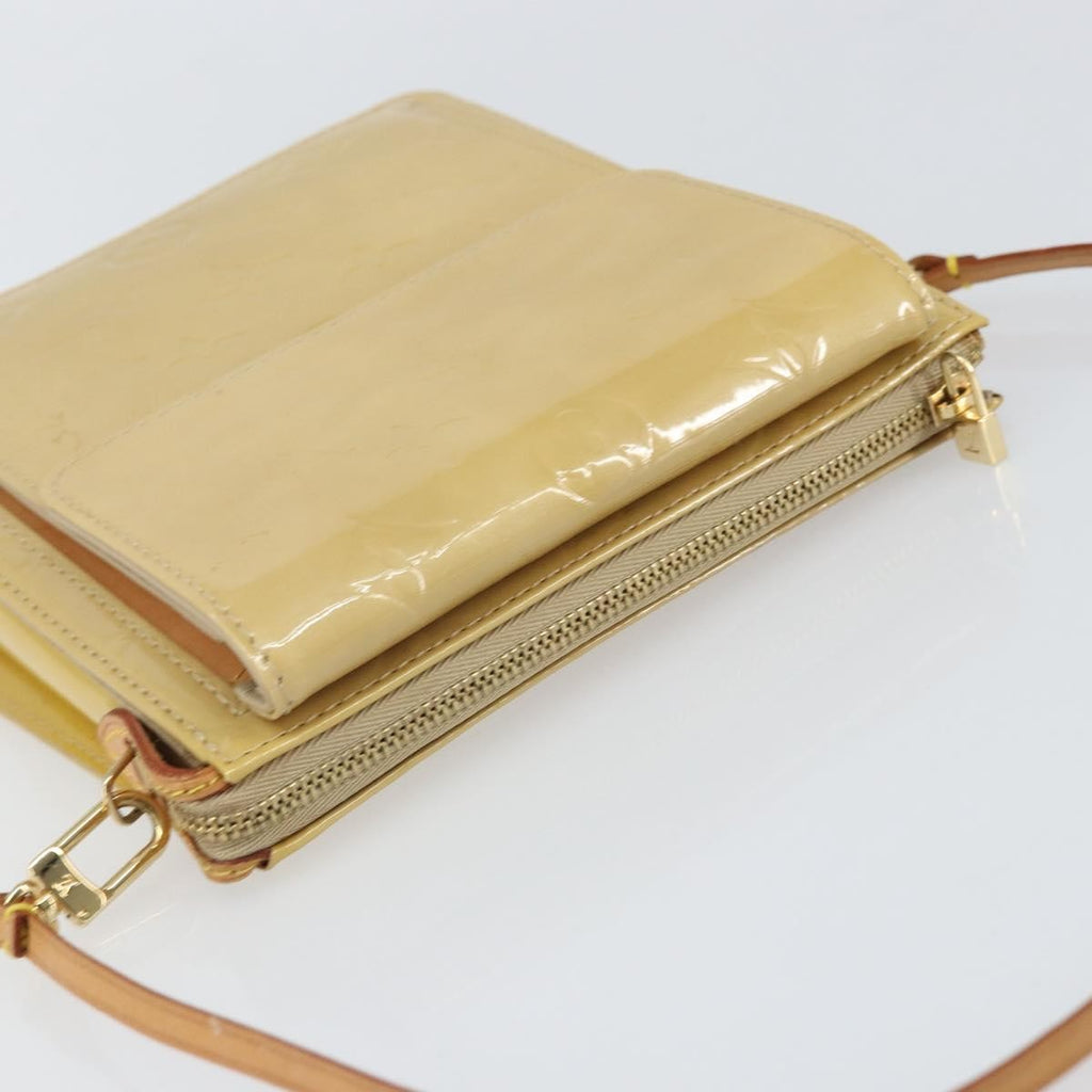 Louis Vuitton Mott Handbag Monogram Vernis Beige Patent_Leather Clutche & Pouche Bag