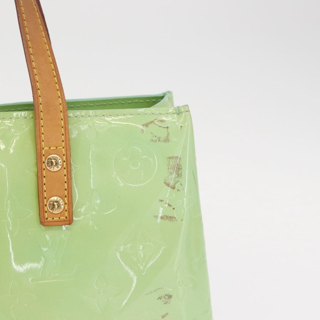 Louis Vuitton Reade Handbag Monogram Vernis Green Patent_Leather Tote Bag