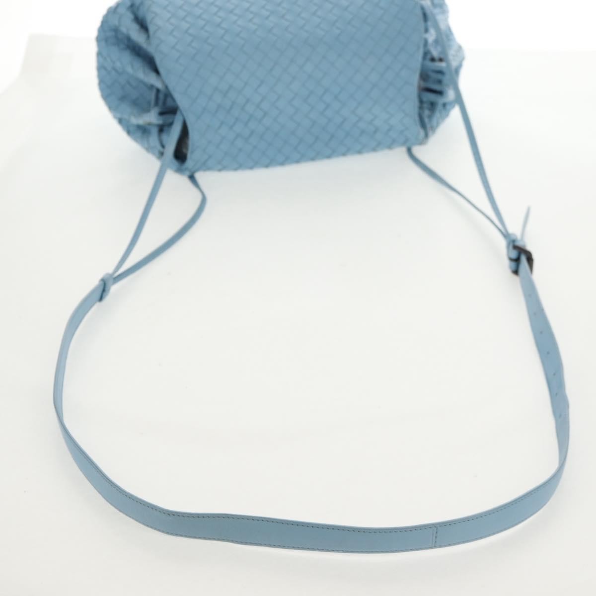 Bottega Veneta Intrecciato Shoulder Bag Leather Blue Leather Shoulder Bag Bag